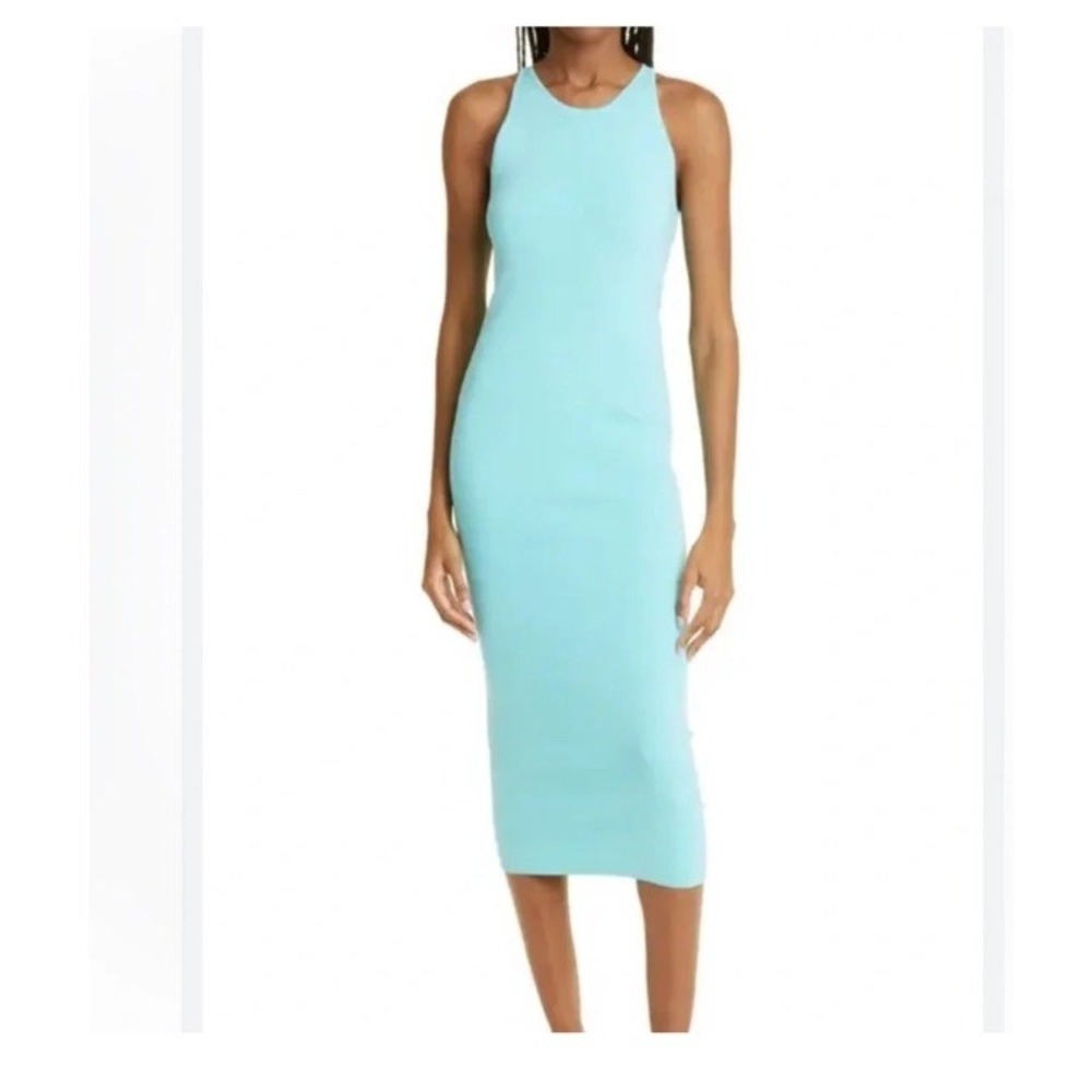 A.L.C. Turquoise Sleeveless Maxi Dress Teal Midi Fitted Size L - Picture 1 of 4